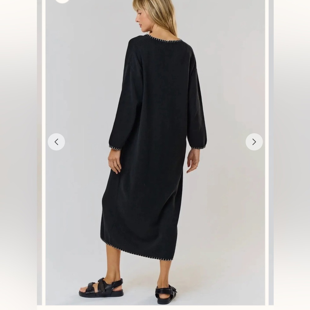 Stitch Pocket Midi Sweater Dress - Picture 3 of 3